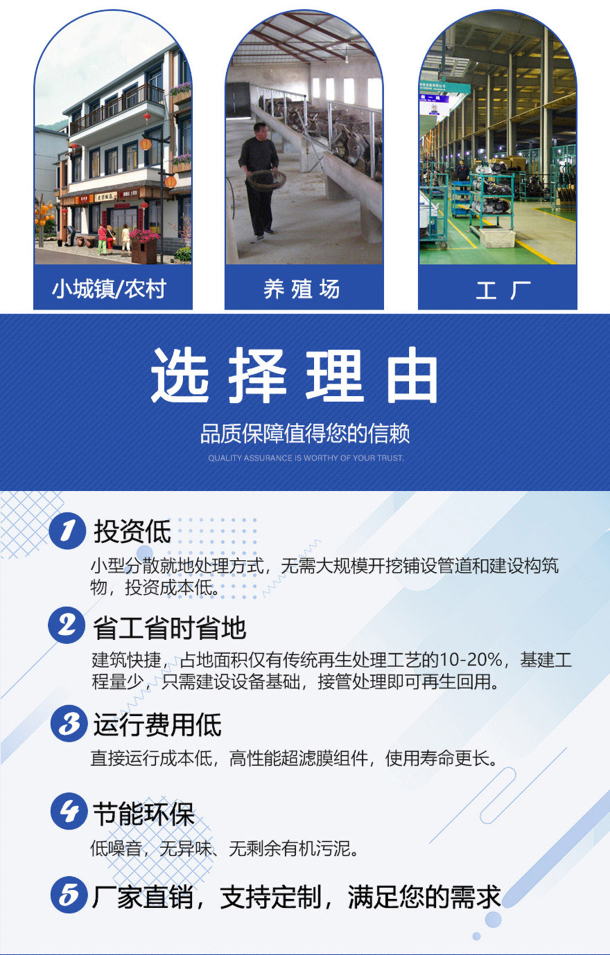 地埋式家庭膜罐地埋式污水處理設備的使用優勢