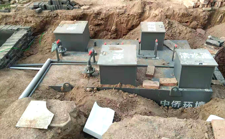 河北衡水地埋式污水處理設備安裝圖片
