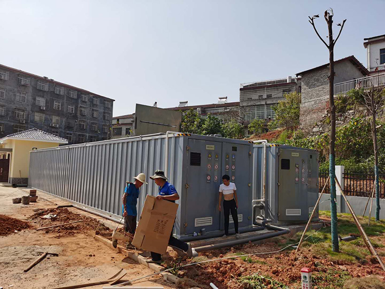 一體化污水處理設備安裝現場